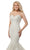 Rachel Allan - M781 Embroidered Lace Mermaid Wedding Gown With Cape Wedding Dresses