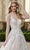 Rachel Allan - M791 Floral Embroidered A-line Long Gown Bridal Dresses