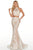 Rachel Allan Prom - 7003 Two Piece High Halter Trumpet Dress Prom Dresses 0 / White Nude