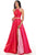 Rachel Allan Prom - 7009 Two Piece Beaded Halter Ballgown Prom Dresses 0 / Fuchsia Pink