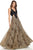 Rachel Allan Prom - 7031 Sexy V-Neck Mid Cut-Out A-Line Dress Prom Dresses