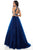 Rachel Allan Prom - 7066 Floral Two Piece High Halter Ballgown Prom Dresses