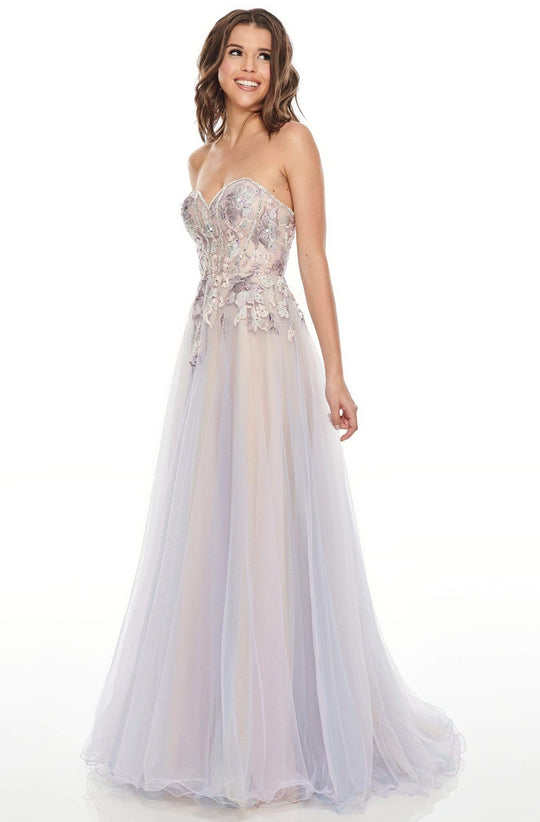 Rachel Allan Prom - 7076 Floral Embroidered Sweetheart Dress