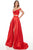 Rachel Allan Prom - 7185 Two Piece Off-Shoulder A-Line Gown Prom Dresses 0 / Red