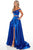 Rachel Allan Prom - 7185 Two Piece Off-Shoulder A-Line Gown Prom Dresses 0 / Royal
