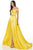 Rachel Allan Prom - 7185 Two Piece Off-Shoulder A-Line Gown Prom Dresses 0 / Yellow