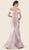 Rina Di Montella - Beaded Folded Off-Shoulder Mermaid Gown RD2602 - 1 pc Blush In Size 14 Available CCSALE 14 / Blush