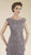 Rina Di Montella - Lace Applique Scalloped Bateau Trumpet Dress RD1919 - 1 pc Pewter In Size 10 Available CCSALE 10 / Pewter