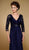 Rina di Montella - Pleated Surplice Bodice Chiffon Gown RD1813 - 1 pc Navy In Size 8 Available CCSALE 8 / Navy