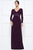 Rina Di Montella - RD2691 Long Sleeve Embellished Sheath Dress Mother of the Bride Dresses 4 / Aubergine