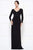 Rina Di Montella - RD2691 Long Sleeve Embellished Sheath Dress Mother of the Bride Dresses 4 / Black
