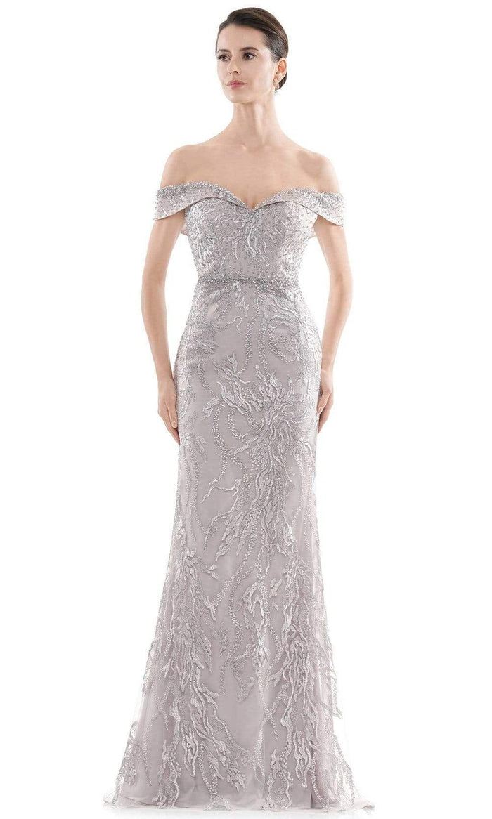 Rina Di Montella - RD2713 Embroidered Off Shoulder Trumpet Gown Mother of the Bride Dresses 4 / Light Mauve