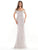 Rina Di Montella - RD2713 Embroidered Off Shoulder Trumpet Gown Mother of the Bride Dresses 4 / Nude