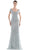 Rina Di Montella - RD2716 Portrait V-Neck Fully Embroidered Gown Mother of the Bride Dresses 4 / Seaglass