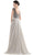 Rina Di Montella - RD2719 Sheer Neck Embroidered Bodice Chiffon Gown Mother of the Bride Dresses