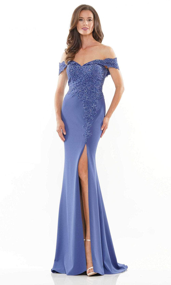 Rina di Montella RD2728 - Embroidered Mother of the Bride Gown Special Occasion Dress 6 / Blue Iris