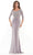 Rina Di Montella - RD2731 Quarter Sleeve Lace Bodice Gown Mother of the Bride Dresess 6 / Platinum