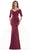 Rina Di Montella - RD2733 Quarter Sleeve Brooch Drape Gown Mother of the Bride Dresses
