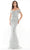 Rina Di Montella - RD2737 Beaded Lace Mermaid Gown Mother of the Bride Dresess 6 / Seaglass