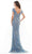 Rina Di Montella - RD2738 V Neck and Back Glittered Column Gown Mother of the Bride Dresses