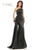 Rina Di Montella RD2750 - One Shoulder Cascade Evening Dress Evening Dresses 4 / Black