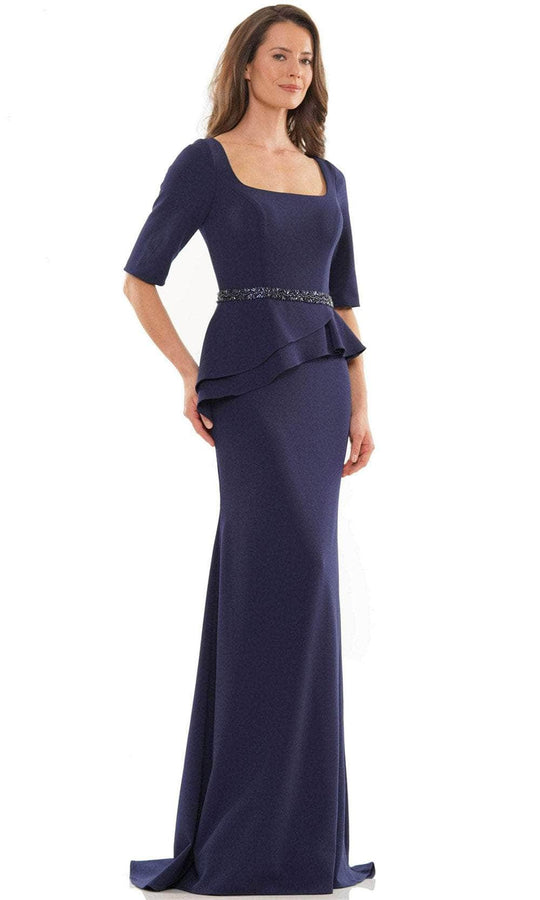 Rina Di Montella RD2761 - 3/4 Sleeves Square Neck Long Dress