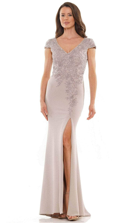 Rina Di Montella RD2763 - Cap Sleeve V-Neck Long Dress