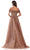 Rina di Montella RD2816 - Off-Shoulder Pleated Detail Evening Gown Special Occasion Dress