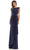 Rina di Montella RD2817 - Bateau Neck Formal Column Gown Formal Gowns 4 / Navy