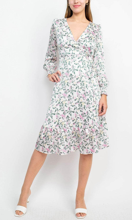 Sage Collective SU07D06 - Floral A-Line Long Dress Cocktail Dresses 0 / Floral