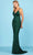 Scala - 47551 Sequined Open Back Fitted Evening Gown Special Occasion Dress