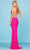 Scala - 47551 Sequined Open Back Fitted Evening Gown Special Occasion Dress