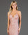 SCALA -  48782 Fitted String Strapped Sequin Cocktail Dress - 1 pc Pebble in Size 2 Available CCSALE 4 / New Rose