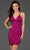 Scala - 48782 Sequined Dress Special Occasion Dress 00 / Magenta
