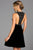Scala - 48913 Beaded Plunging V-neck Velvet A-line Dress Special Occasion Dress