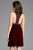 Scala - 48913 Beaded Plunging V-neck Velvet A-line Dress Special Occasion Dress