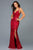 Scala - 48932 Sequin Ornate Sheath Gown Special Occasion Dress 0 / Red