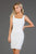 SCALA - 60046 Sequined Scalloped Square Cocktail Dress Special Occasion Dress 00 / Ivory