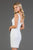 SCALA - 60046 Sequined Scalloped Square Cocktail Dress Special Occasion Dress
