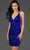 SCALA - 60060 Neon Open Back Sequined Dress Party Dresses 00 / Royal