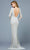 SCALA - 60175 Plunging Illusion Jewel Beaded Long Dress Evening Dresses