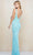 Scala - 60222 Sequined Deep V Neck Sheath Dress Evening Dresses