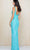 Scala - 60222 Sequined Deep V Neck Sheath Dress Evening Dresses
