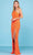 SCALA - 60285 One Shoulder Sequin Gown Prom Dresses 00 / Orange
