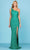 SCALA - 60290 Strappy Back Sequin Gown Prom Dresses 00 / Emerald