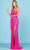 SCALA - 60291 Sequin Strapless Long Gown Prom Dresses 00 / Fuchsia