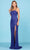 SCALA - 60291 Sequin Strapless Long Gown Prom Dresses 00 / Grape