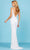 SCALA - 60297 Plunging V-Neck Sheath Gown Special Occasion Dress