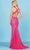 SCALA - 60301 V-Neck Sequin High Slit Gown Special Occasion Dress