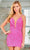 SCALA 60314 - Sleeveless Sequin Cocktail Dress Special Occasion Dress 000 / Fuchsia